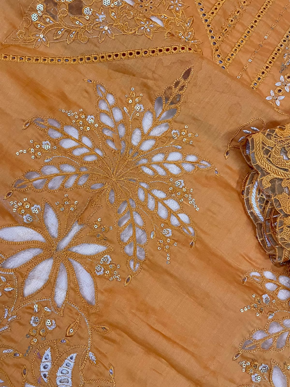 Maria B Unstitched Luxury chikankari SK