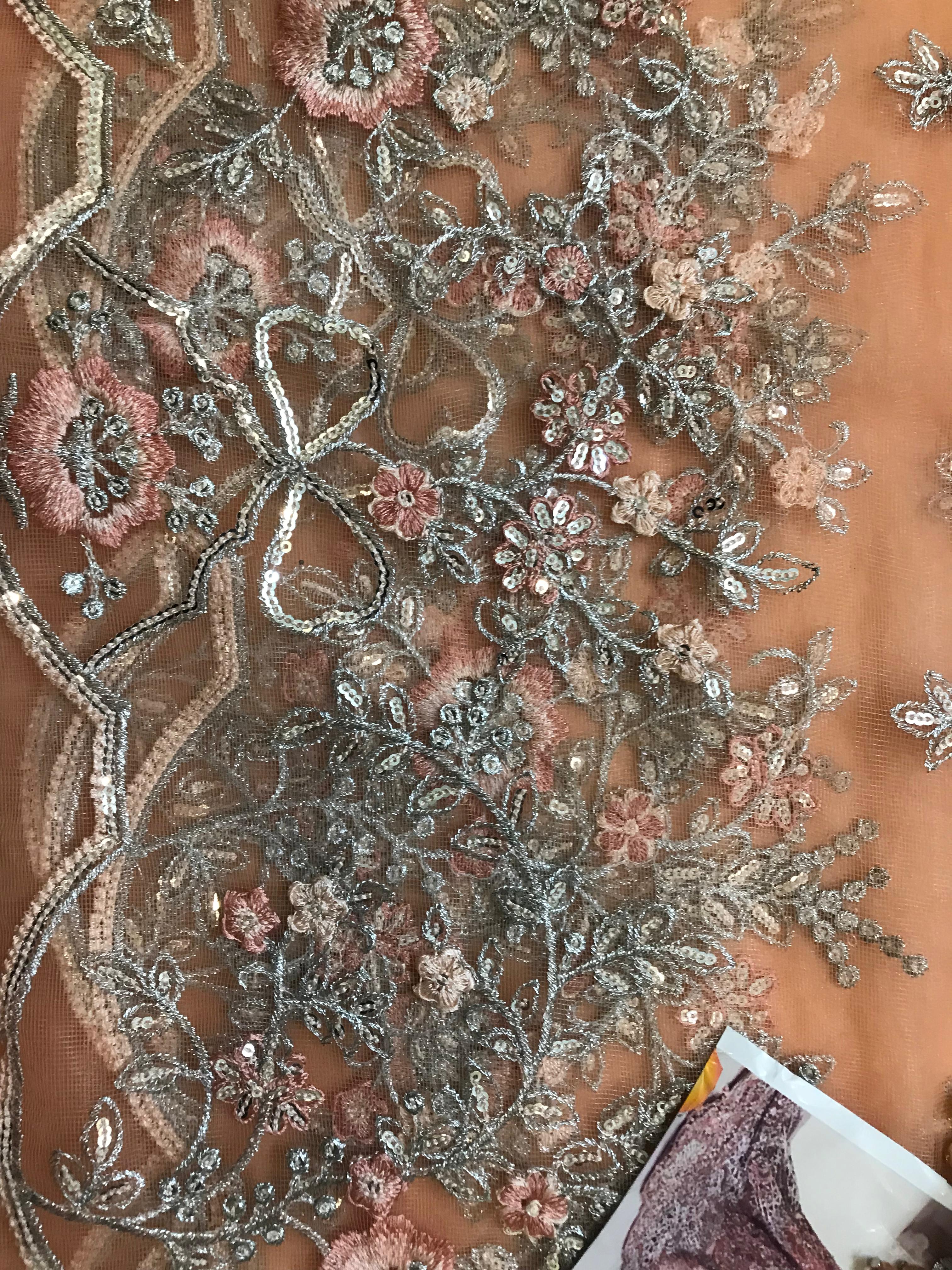 Maria B Couture Peach Saree Collection SR 5014