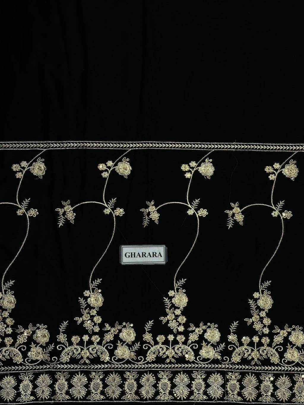 Haseen's Chiffon Embroidered Dress With Chiffon Dupatta SK 7077