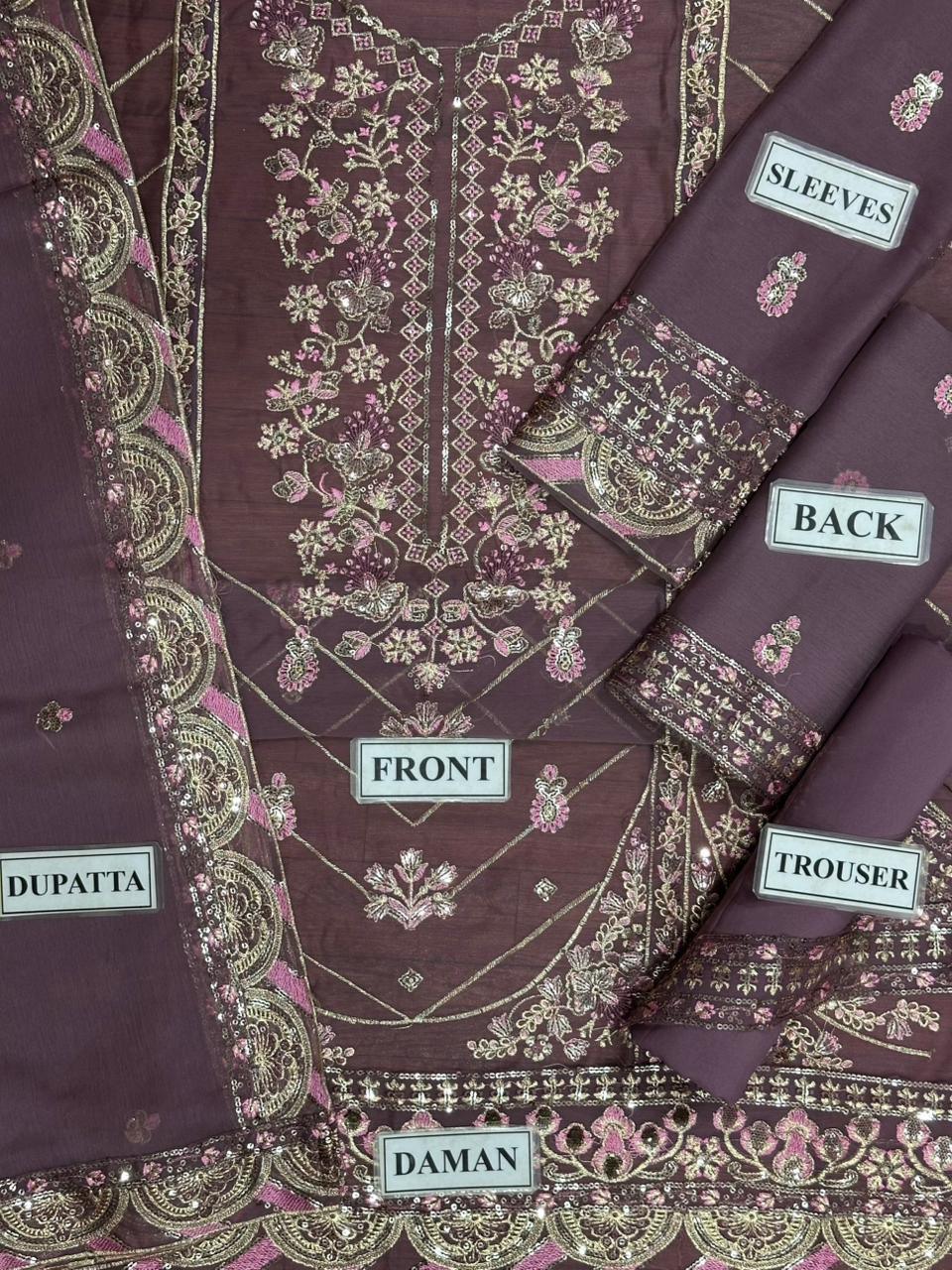 Asim Jofa Chiffon Dress SK 7042