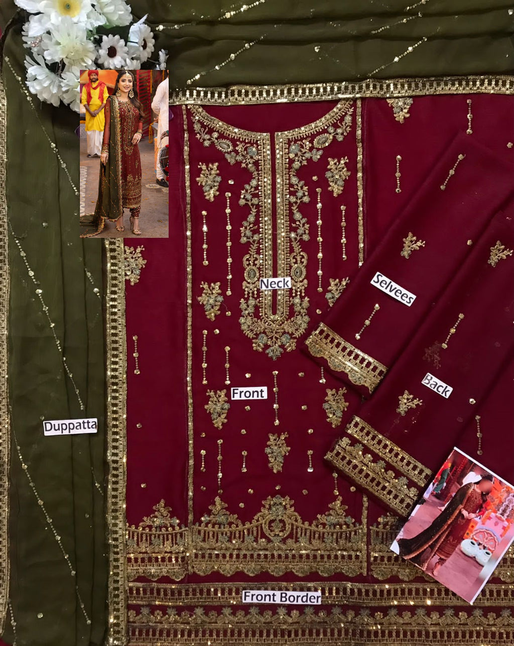 Asim Jofa Embroidered Chiffon SK 7059