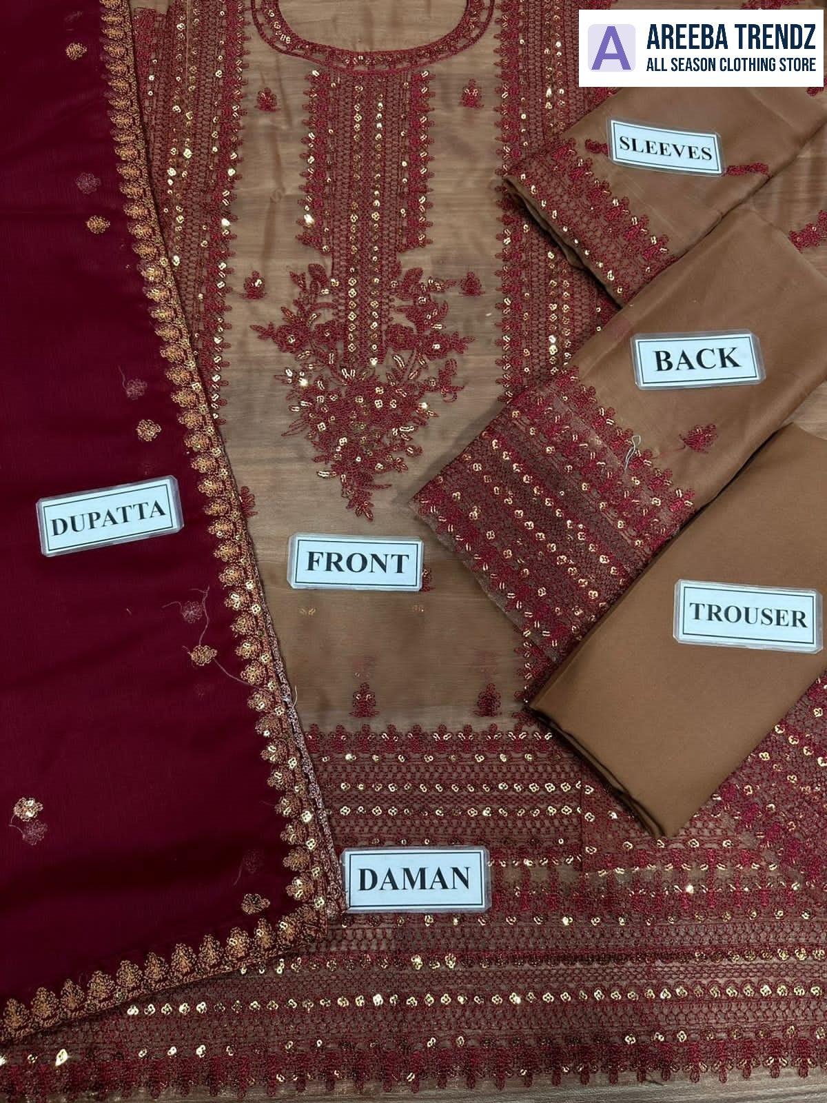 Asim Jofa Chiffon Dress SK 7029