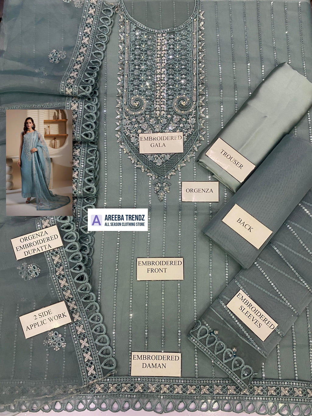 Maryams Organza Embroidered SK 7065