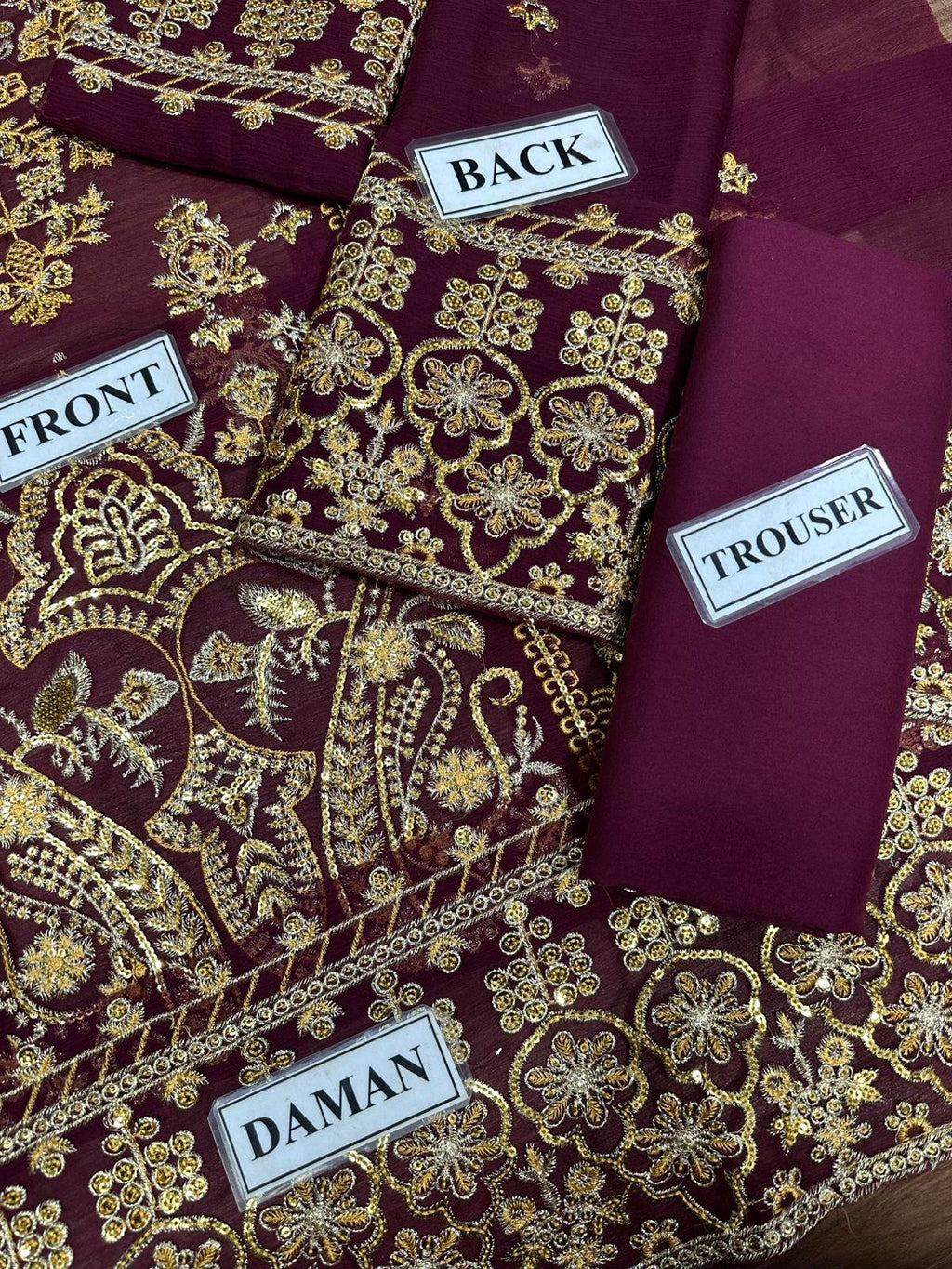 Asim Jofa Chiffon Dress SK 7034