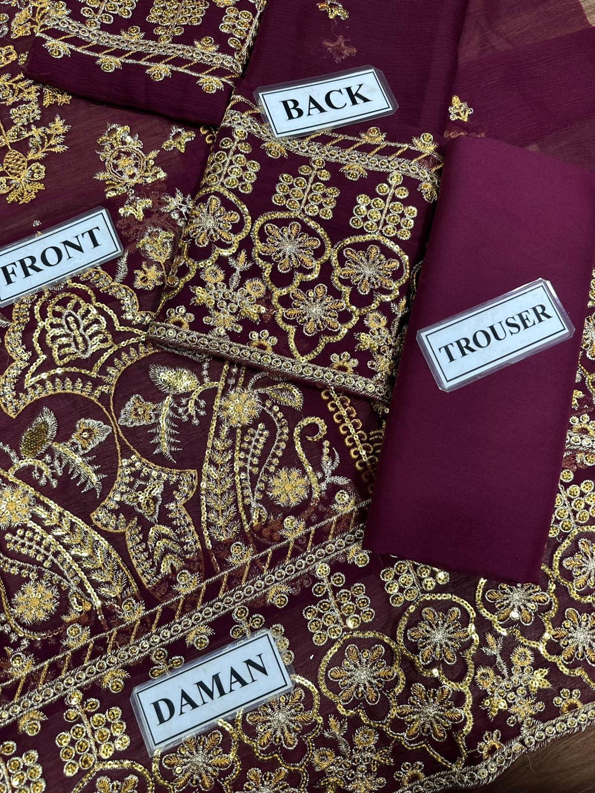 Asim Jofa Chiffon Dress SK 7034