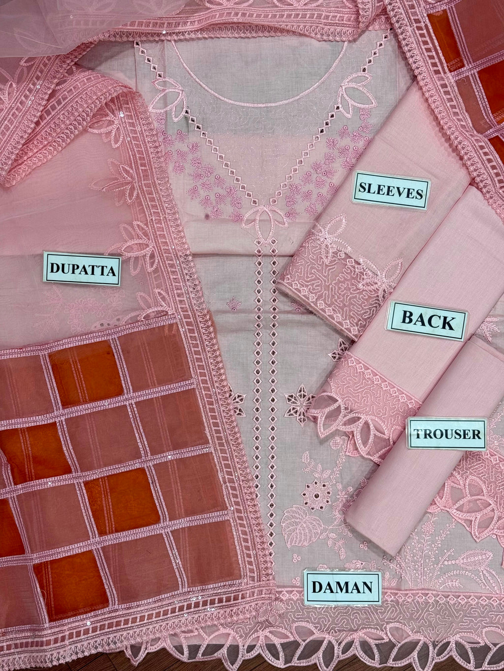 Sweet Peach Luxury Cotton Suit SK 7087