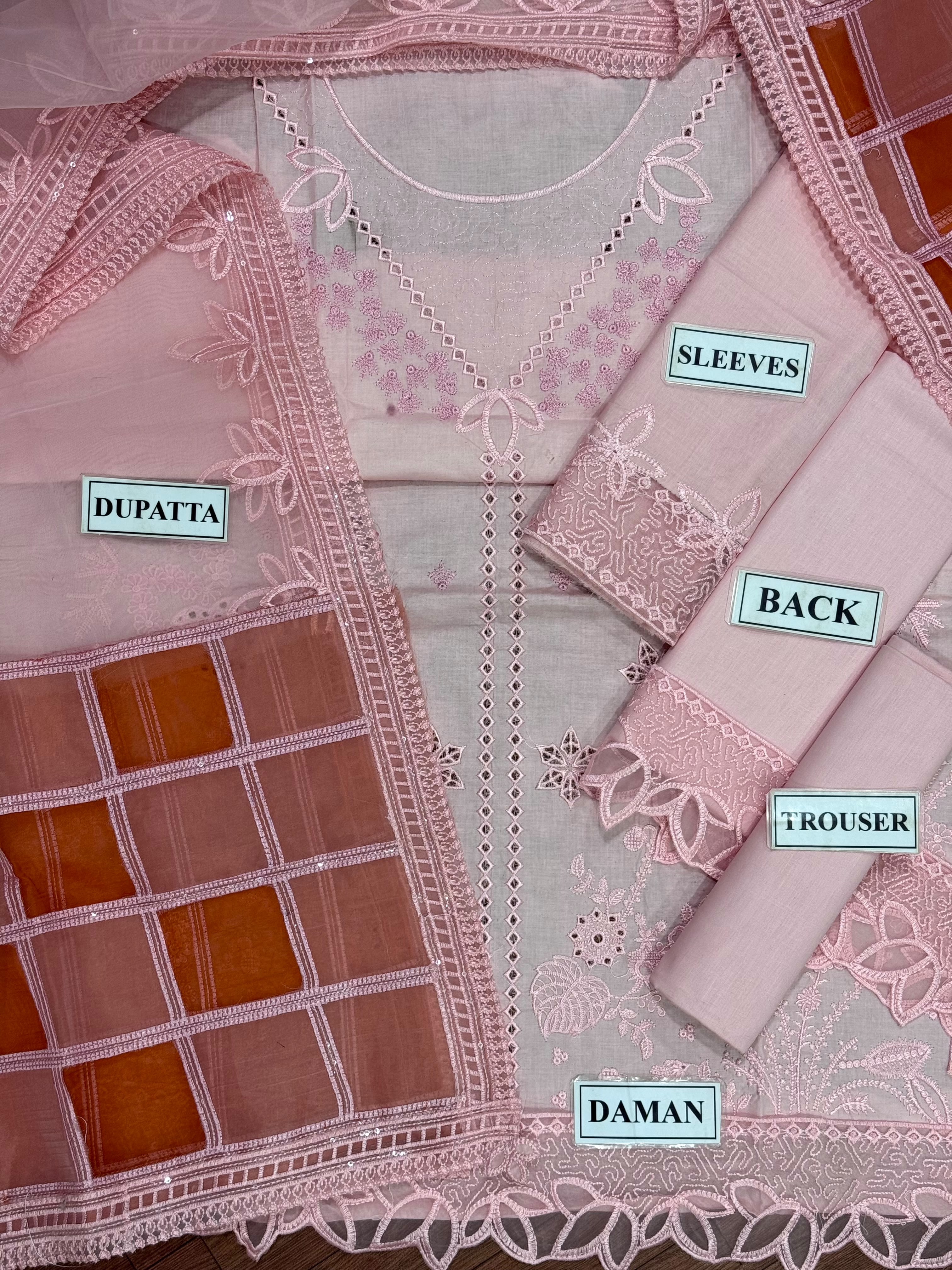 Sweet Peach Luxury Cotton Suit SK 7087