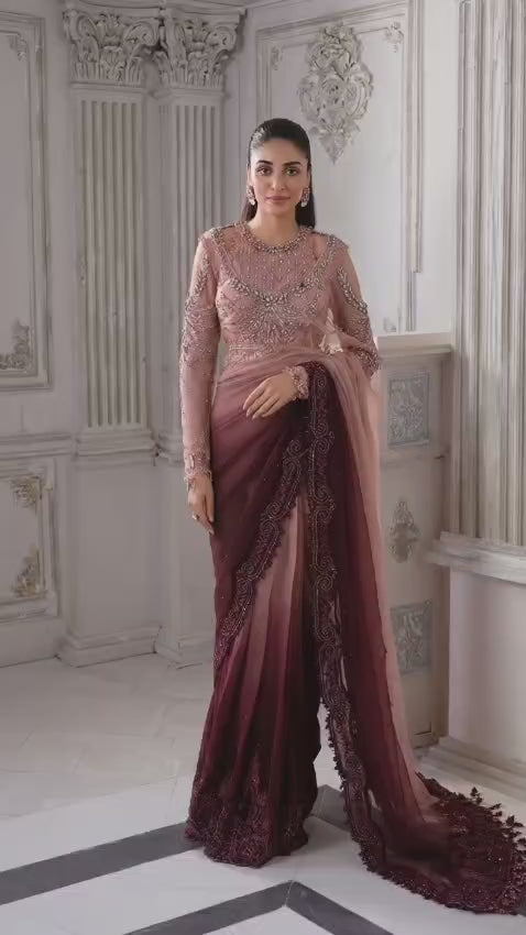 Maria B Embroidered Saree SR 5030