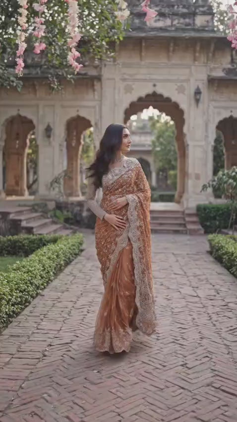 Maria B Embroidered Saree SR 5037-2