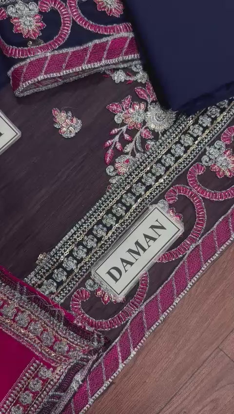 Asim Jofa Chiffon Dress SK 7046