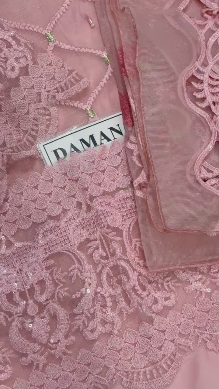 New Organza Embroidered SK 7068