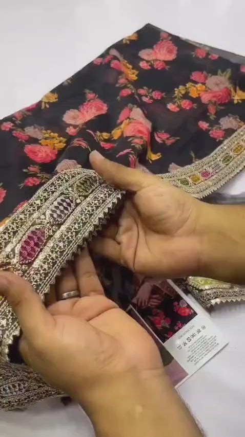 Aneelas Silk Dress Black SK 7032