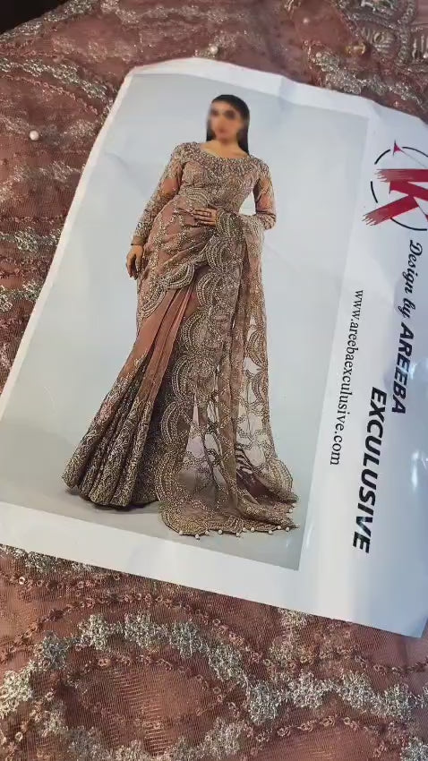 Maria B Luxury Saree SR 5028 Embroidered Saree