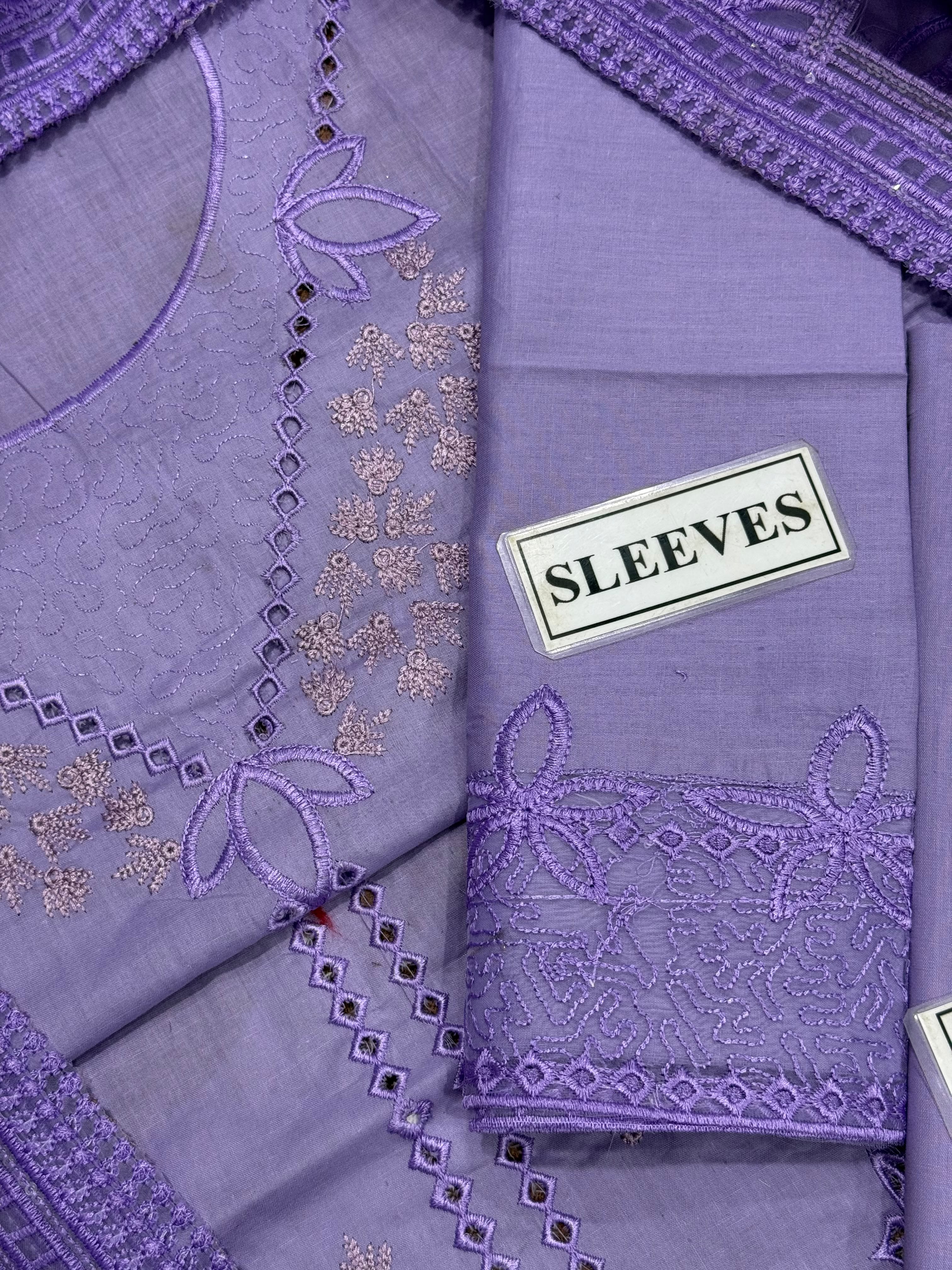 Sweet Lilac Luxury Cotton Suit SK 7087