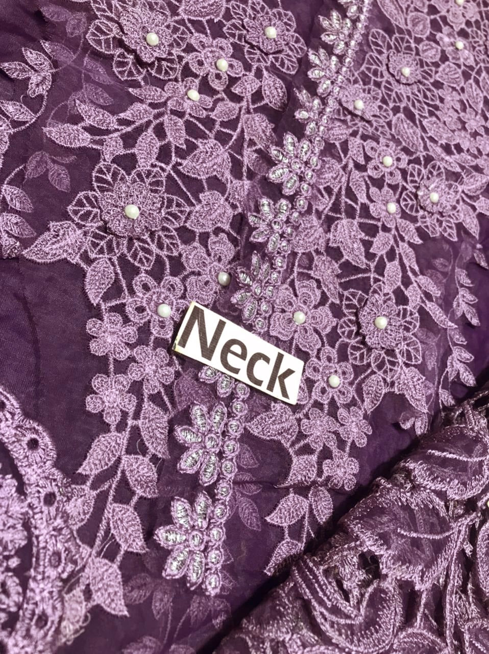 Maria B New Purple 3d Work Luxury Premium Chikankari SK 7012