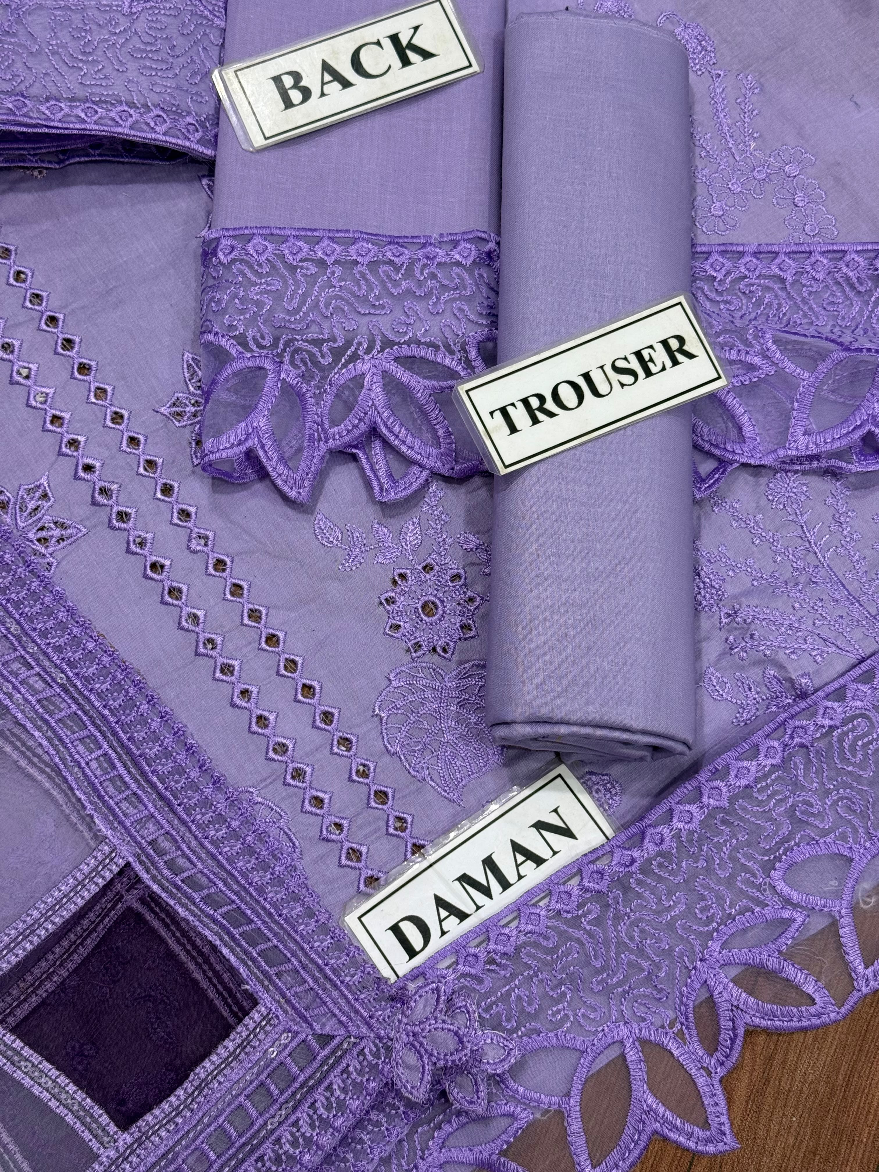 Sweet Lilac Luxury Cotton Suit SK 7087
