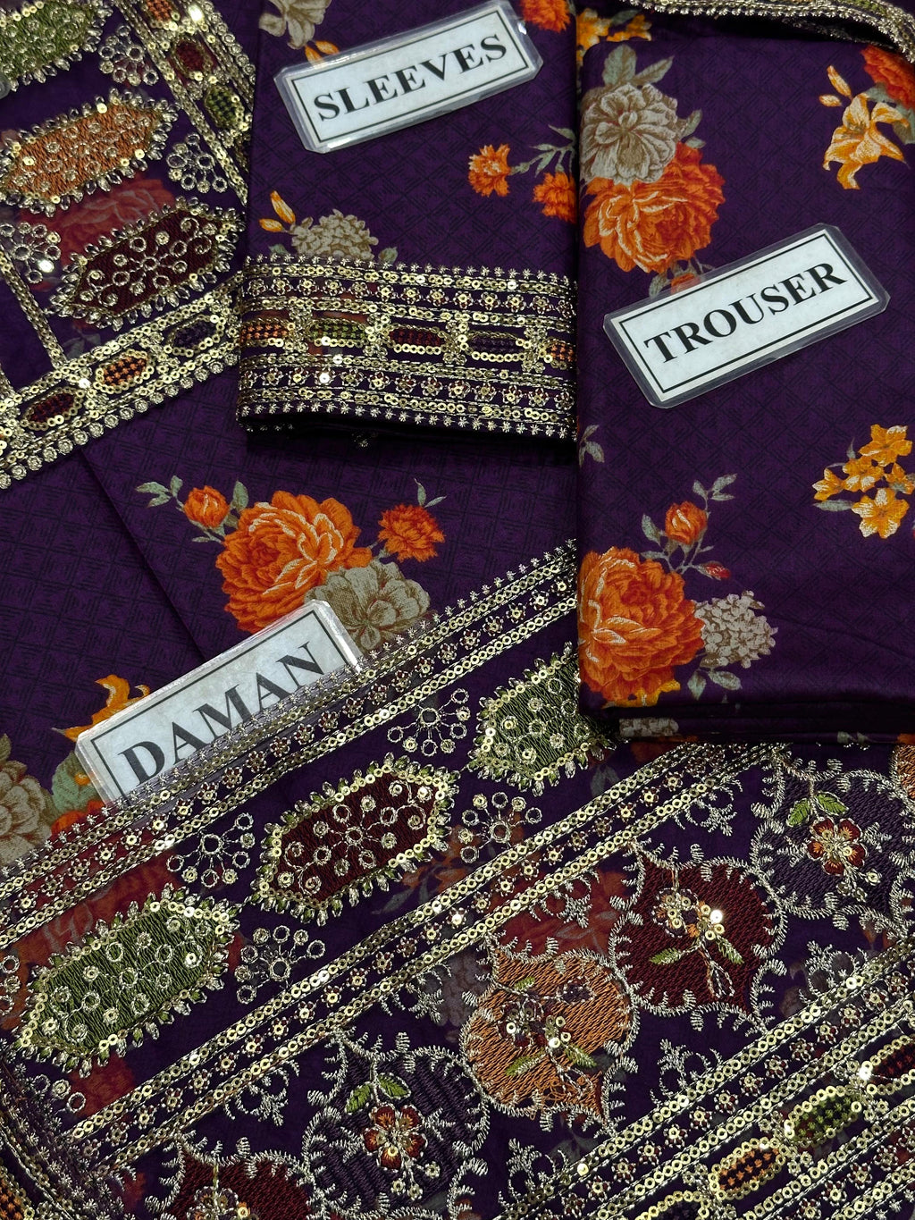 Aneela's Collection Lawn Purple LS 8023