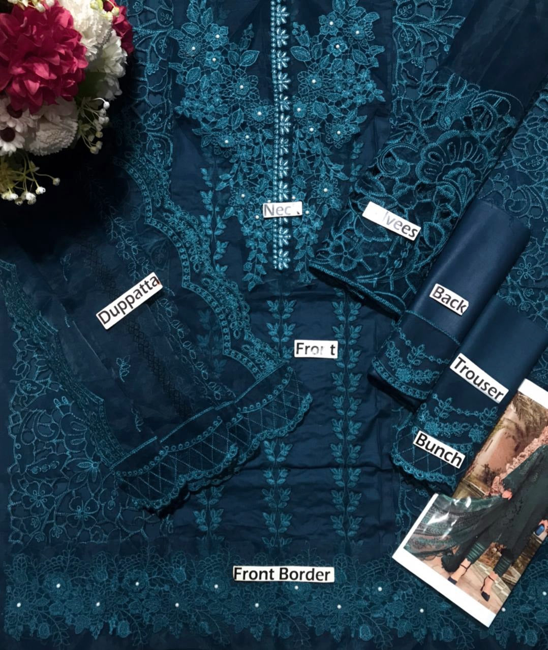 Maria B New Zinc 3d Work Luxury Premium Chikankari SK 7012